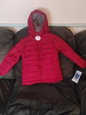 Kids Hooded Puffer Jacket - Pink